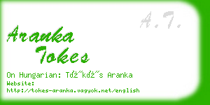 aranka tokes business card